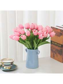 1/5/10/20pcs Romantic Premium Artificial Flowers Centerpieces,Plastic Flowers Real Touch Tulips Silk Bouquet, Artificial Flowers For Wedding Room Home Hotel Party Event New Years Gifts Handheld Flower Arrangement For Valentine's Day Wedding/Home/Bedroom/Living Room/Table Decoration/Bride's Bouquet/Outdoor Garden