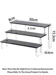 1 件亚克力梯形展示架，3 层梯形展示架，家居收纳展示架珠宝化妆品展示架，多层收纳透明展示架蛋糕架香水架