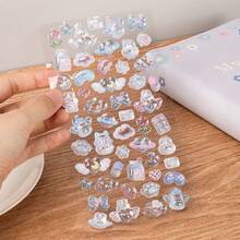 1 件卡通 3D 浮雕钻石贴纸，卡通动物自粘贴纸，适用于剪贴簿和文具装饰，工艺贴花适用于 DIY 项目和办公用品 - 均碼 - 查看 13