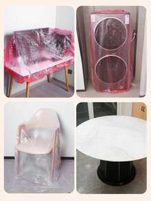 10 件一次性透明 PVC 弹性桌布 - 透明耐用塑料桌布，适合标准尺寸餐桌，易于清洁，适合家庭用餐、聚会和活动 | 可洗桌布，一次性桌布