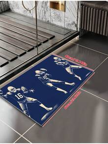 1 buc. Covoraș antiderapant cu design modern pentru teren de fotbal american - Covor de baie absorbant, cu uscare rapidă, anti-oboseală, covoraș de baie și covoraș de duș mic - Esențial pentru camera, casa și decorul casei pentru adolescenți