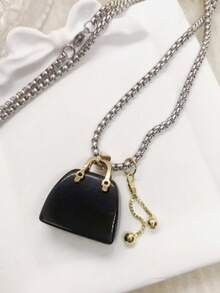 Tiger Auge & Schwarzer Obsidian Perlen Lange Halskette, modisches Pullover Ketten Design für Frauen