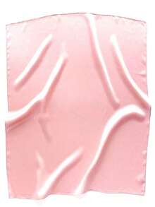 1pc Women's Solid Color Silk Square Scarf – Fashionable Multi-Functional Shawl, Hairband, Waistband & Bandana, Versatile Accessory To Elevate Your Look - Hồng 2 - Xem 5