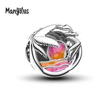 Manyilus Manyilus Original 925 Sterling Silber Anhänger Charms: Strandtraum Kokosnuss Charm, Herz Schloss & Schlüssel Liebe Charm, Silber Stern Mokka Topf Charm, Gold Herz & Silber Traum Charm, Herz Schloss & Geheimer Schlüssel Charm, Süßes Herz Gabelstapler Charm, Rotes Herz Dekor.