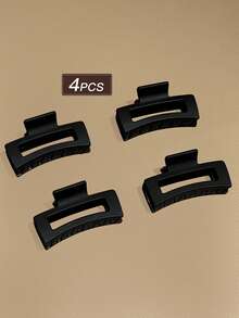 Bộ 4 kẹp tóc càng cua màu đen cổ điển, thời trang và thanh lịch, dài 2,5 inch, những chiếc kẹp tóc nhỏ xinh phù hợp cho sử dụng hàng ngày, đi học và các dịp khác, món quà phụ kiện tóc lý tưởng dành cho phụ nữ, kẹp tóc trang nhã, phụ kiện tóc thời trang, thể hiện vẻ duyên dáng và thanh lịch. - Nhiều màu - Xem 7