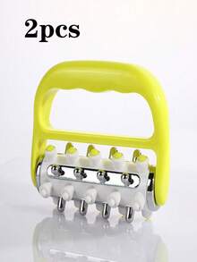 1pc Electroplated Massage Roller, Releases And Breaks Down Fat Lumps, Lymphatic Drainage Massage Roller, Deep Tissue Muscle Massage Roller, Handheld Body Massage Tool For Legs, Shoulders And Back,School,Back To School,Travel,Travel Essentials,Home Essentials,Spa,Massage Tool,Massage,Massager,Spa