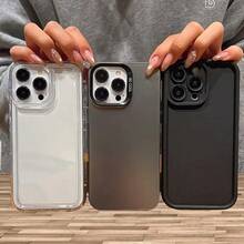 3pcs IMD High Bamboo Fiber Air Cushion Mixed Phone Case, Compatible With Apple 17 16 15 14 13 12 11 Plus Pro Max Series, Holiday Gift, Birthday Gift For Girlfriend, Boyfriend, Friends Or Self-Use - IMD + Pupil Eye + Frame Air Cushion Version - Black/Transparent