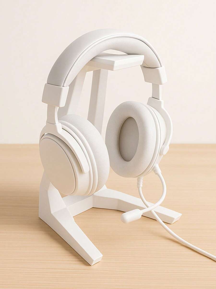 Modern White Desktop Gaming Headset Headphone Stand - trắng - Xem 1