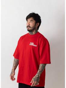 Oversized Company T-Shirt - 紅色 - 查看 2