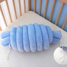 1 pieza Parachoques de cuna hecho a mano con bola de cuerda trenzada (5m), Barrera de para cama de bebé - Multicolor - Ver 9