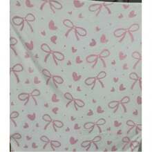 Chăn vải nỉ mềm mại có nơ hồng và họa tiết trái tim - Chăn thoải mái cho ghế sofa, văn phòng, cắm trại, mọi mùa - Trang trí nhà theo phong cách Châu Á, Chăn mọi mùa | Thiết kế theo phong cách Châu Á | In nơ hồng - Nhiều màu - Xem 8