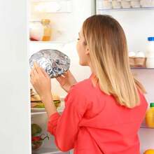 10-60 piezas de cubiertas deón de papel de aluminio reutilizables, grado alimenticio, herramientas de cocina para conservar la frescura y el aislamiento. - 10 unidades - Ver 3