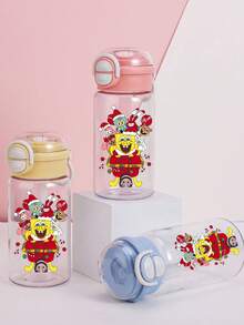 SPONGEBOB 1 pièce Tasse à eau de fête SPONGEBOB de Noël 650 ml/22,8 oz Bleu Rose Blanc avec interrupteur, paille et poignée portable Ne fuit pas beaucoup Accueil Glace Cadeau d'anniversaire Cadeau d'Halloween Cadeau de Thanksgiving Cadeau de Noël (Certaines pièces peuvent être aléatoires)