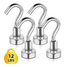 3 Peças Ganchos Magnéticos, Ímãs Fortes e Resistentes Tipo S para Pendurar, Churrasqueira, Cozinha, Garagem, Trabalho e Escritório, etc.