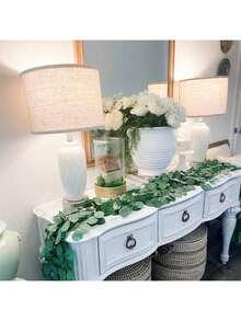 1 pièce/3 pièces/80 pièces Plantes artificielles - Vigne de feuilles d'eucalyptus, décorations de jardin extérieur, décorations d'arbre de Noël, guirlande de fête de mariage, décorations de maison, salle à manger, chambre à coucher, décoration d'hiver, décoration d'Halloween, décoration de Noël, cadeaux d'anniversaire