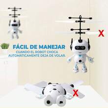 ELE-GATE Mini Drone Hand Sensor Technology Built-In LED Lights Kids Interactive Entertainment And - White - View 5