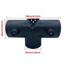 1 pieza Tubo de calefacción de aire de 60 mm de diámetro x 100 cm de longitud, conector de escape de salida, adecuado para el conector de conducto de salida del calentador Webasto Eberspaecher