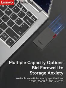 Lenovo Large-Capacity, High-Performance Solid-State Drive (SSD), With Strong Compatibility, Plug And Play, Extremely Fast Data Transmission, And Shortened Waiting Time - Black - View 5