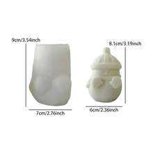 1 Stück Neue Weihnachtsserie Silikon Schneemann Kerzengießform, 3D schmelzender Schneemann Form zum Kerzengießen, Weihnachtsdekoration Basteln, Seife, Epoxidharz, DIY Basteln