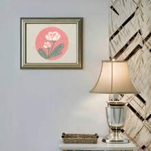 1 Set Pink Floral Embroidery Kit | Floral Theme, Includes Needle, Fabric, Thread, Embroidery Hoop, Suitable For Beginners, Adults, DIY Handicrafts, Embroidery Supplies, Chunky Yarn Punch Needle DIY Craft Materials, Needlework Craft Kit, Adult Craft, Suitable For Beginners, Applicable To Manual Activities, Home Entertainment, Party Gifts, Crochet, Craft Supplies, Crochet Kit, Sewing Accessories, Room Decor, Personalized Gifts. - Multicolor - View 6