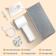 Electric Hair Remover, 6 Blades, Digital Display Screen, Lint Remover, Portable Lint Trimmer, 1200mAh Rechargeable Lithium Battery, Suitable For Removing Lint From Clothes, Sofas And Furniture - Home And Office Lint Remover