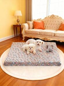 1 Peça Tapete de Dormir para Animais de Estimação, Espesso e Macio para Todas as Estações, Quente no Inverno, Adequado para Cães e Gatos Pequenos/Médios, Base Removível e Antiderrapante