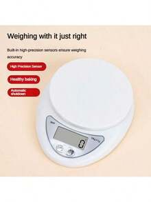 1pc 5kg/1g Digital Kitchen Scale With LED Display - Easy To Clean, Powered By AAA Batteries (Not Included), Kitchen Scale, Food Scale, Kitchen Weight Scale, Precise Kitchen Scale, Portable Digital Scale, Coffee Electronic Scale, Kitchen LED Electronic Scale, Baking Scale, Kitchen Accessories, Baking Tools, Kitchen Supplies Micro Food Electronic Scale Baking Food Scale - Multicolor - View 6