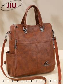 Anti-Theft Vintage PU Soft Leather Backpack, Women's Wallet, Multi-Functional Fashion Daily Bag, Multi-Pocket Lightweight Travel Bag, Large Capacity Minimalist Backpack, Convenient Backpack, Suitable For Students, Nurses, Teachers, Business People, Travel, Business Trips, Commuting, Shopping, Office, Dates, Hiking, Training, Work, Birthday Gifts, Holiday Gifts, Backpack - Multicolor - View 2