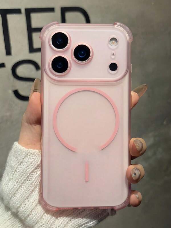 1pc Four-Corner Anti-Drop SKin-Feel Matte Clear Magnetic Phone Case Compatible With IPhone 17 Air 16 15 14 13 Pro Max Plus Soft TPU Back Cover Wireless Charge