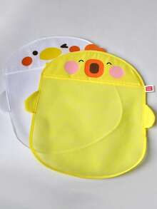 Bolsa de red de almacenamiento para baño de bebé con diseño de pato de dibujos animados de 42*43cm. Bolsa de malla de almacenamiento de juguetes de baño para niños con estilo de dibujos animados lindos, montada en la pared. Bolsa de malla impermeable y drenaje para almacenamiento de artículos de tocador en el baño con ventosas para una sujeción firme. (Limpie la pared antes de usar la ventosa y déjela vacía durante 24 horas antes de colocar los artículos.)