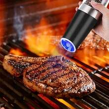 Gravity Electric Salt And Pepper Mill, Tilt To Grind Automatically, Battery Powered, Coarseness Adjustable, Upgraded Large Capacity, Easy To Clean, One-Hand Operation, Kitchen Essentials, LED Light, Holiday Gifts(Without Battery) - màu đen - Xem 5
