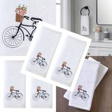 Flower Basket Bike Hand Towel Set