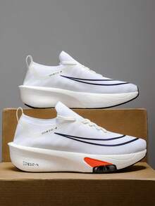 L.S.W.P 男士公路跑鞋，采用碳纤维板技术 - 轻质缓震运动鞋，防滑 TPU/橡胶外底，透气设计，适合马拉松、健身房训练 - 男女通用，适合男士、女士和青少年，四季高性能鞋，健身训练鞋，动态色彩，安全贴合，高效鞋类，积极的生活方式