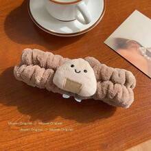 3pcs Cute Bear Headband & Wristband Set, Cartoon Toast Hairband For Washing Face, Hair, Skincare, Room Decor, Home,Skincare Headband,Beauty,Skin Care Products,Spa,Self Care,Skin Care Tools,Face Care,Esthetician Supplies,Skin,Face Wash,Facial