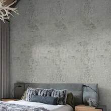 1 Roll Of Nordic Cement Gray Diatom Mud Industrial Style Wallpaper, The Wallpaper Is Torn Off And Pasted, Easy To Clean, Textured, Pvc Waterproof And Oil-Proof Stickers Are Suitable For Home Decoration Bedroom And Living Room Room Decoration Background Wall Decoration