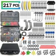 319/246/217/173/113件套钓鱼配件套装，包含钓具盒、鱼钩、珠子、铅坠、旋转环、鱼饵及其他钓鱼装备 - 彩色 - 查看 3