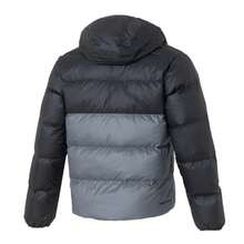 Nike 男士羽绒服 AS M NK WINDRUNNER STMNT DWN，户外运动、通勤、旅行、休闲，蓬松轻便，保暖外套 HQ7791-061（90% 羽绒，10% 羽毛） - 黑/灰/彩色 - 查看 2