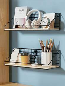 Wall Shelf With Hooks - Iron & Wood Entryway Organizer For Keys, Hats. Space-Saving Storage For Home, Office. Great Gift For Organizers, Homeowners, New Movers. Perfect For Housewarming, Christmas, Birthday
