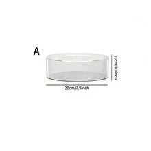 1pc Transparent Acrylic Cake Stand, Round/Square Cake Holder, Wedding/Party/Event Display & Storage Box - Transparent - View 9