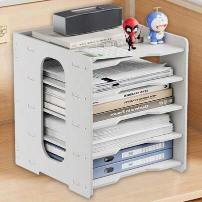 Desktop File Holder A4 Paper Storage Letter Tray Office Document Sort Organizer