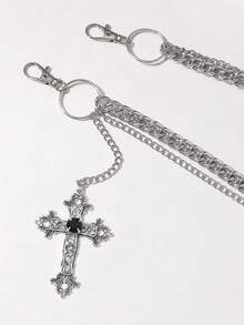 1 Peça Corrente de Cruz Gótica, Acessório de Moda Estilo Punk de Rua, Versátil para Uso Diário e Presentes