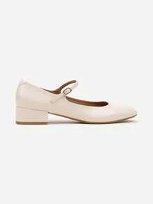 Glitzernde Mary Jane Absätze - Klassische & elegante Damenschuhe - Büro/Arbeit, Abend/Party - Frühling/Herbst - Beige - Übersicht 3