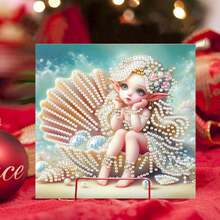 6 buc/set colorat floral, inimă, model drăguț de zână cu diamant pictură DIY mozaic asimetric cu diamant cristal card kit - exprimă dragoste nerostită și sentimente romantice pentru sărbători