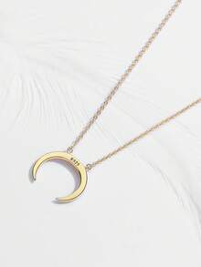 Kaletine قلادة قمر من الفضة الإسترليني عيار 925 قلادة طويلة للنساء والفتيات مجوهرات قطعة واحدة