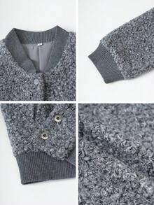 Vaiaye Women's Winter Fashion Elegant Solid Color Woven Long Sleeve Jacket, Suitable For Autumn And Winter, Thanksgiving And Christmas