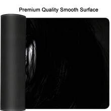 1 件动漫女孩游戏鼠标垫适用于桌面，黑色鼠标垫 XL 酷炫鼠标垫动漫，加长大鼠标垫延长大号简约背景鼠标垫 - 黑色 - 查看 7