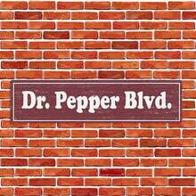 16x4 Inch Dr. Pepper Blvd Metal Wall Art Sign, UV High Definition Printing, Indoor/Outdoor Decorative Plaque, Suitable For Daily And Holiday Decor