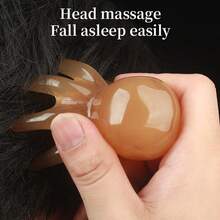 1 件大号章鱼发刷，多功能 8 触手按摩梳，适用于头皮、颈部、背部和全身，由树脂材料制成 - 彩色 - 查看 11