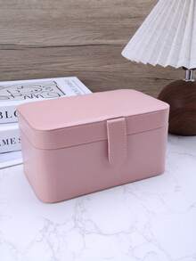 Double PU Large Capacity Earrings Jewelry Box Earrings Ring Multifunctional Jewelry Box Jewelry Storage Box , Makeup Room Décor - Multicolor - View 8