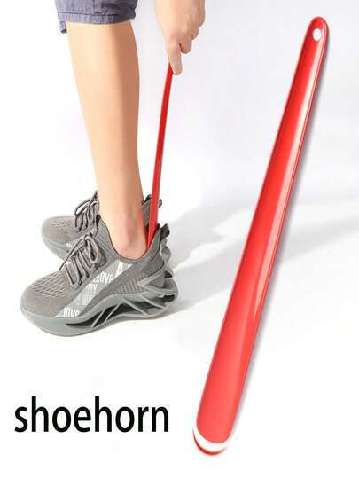 Tragbarer Kunststoff Schuhanzieher, Schuhlifter mit kurzem Griff, praktischer Schuhanzieher, kompaktes Design, geeignet für schwangere Frauen